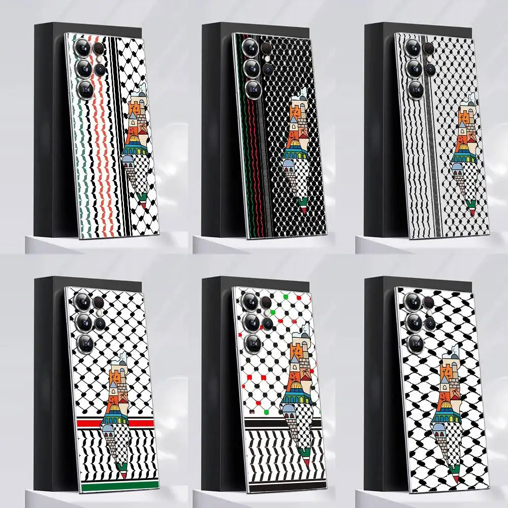 

P-Palestines-s Hattah Keffiyeh Phone Case For Samsung S24,30,21,22,23,20 FE,lite,PIus,Ultra,5G,Note,9,10 Transparent Cover