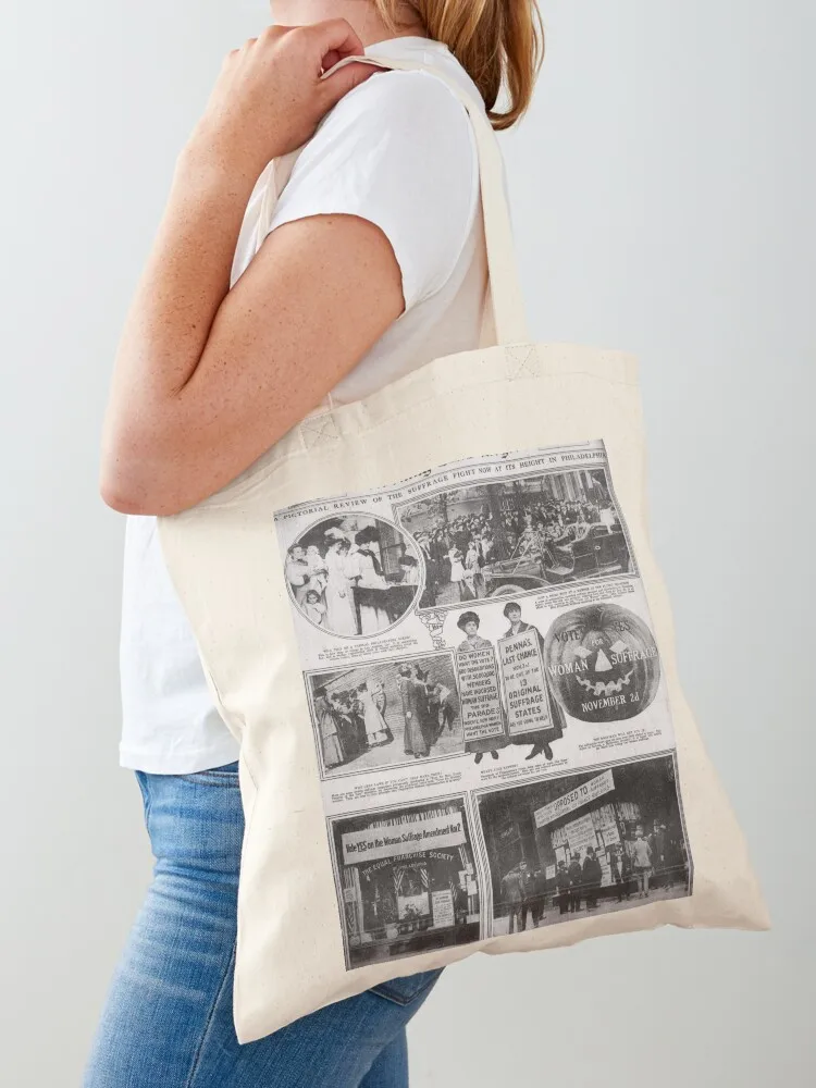 Suffragette Newspaper 1915 Tote Bag Canvas bag custom tote bag bags luxury women