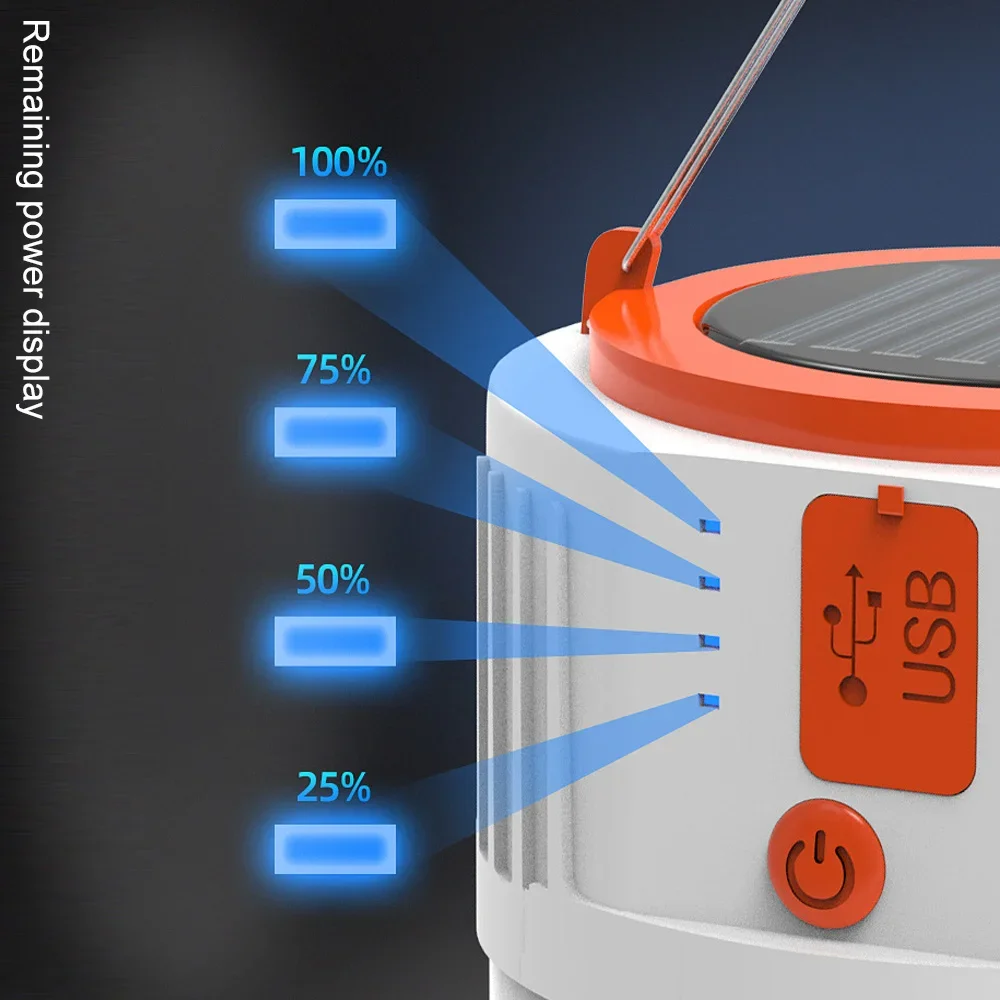 Solar led luz de emergência lâmpada acampamento portátil recarregável alimentado por bateria iluminação usb casa tenda ao ar livre lâmpada luzes