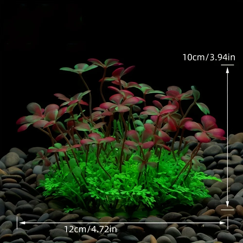 Aquarium-Dekoration Künstliche Plastikpflanzen Ornamente Gefälschtes Wasserpflanzen-Imitat Simulierte Grünpflanzen-Deko – Detail 5