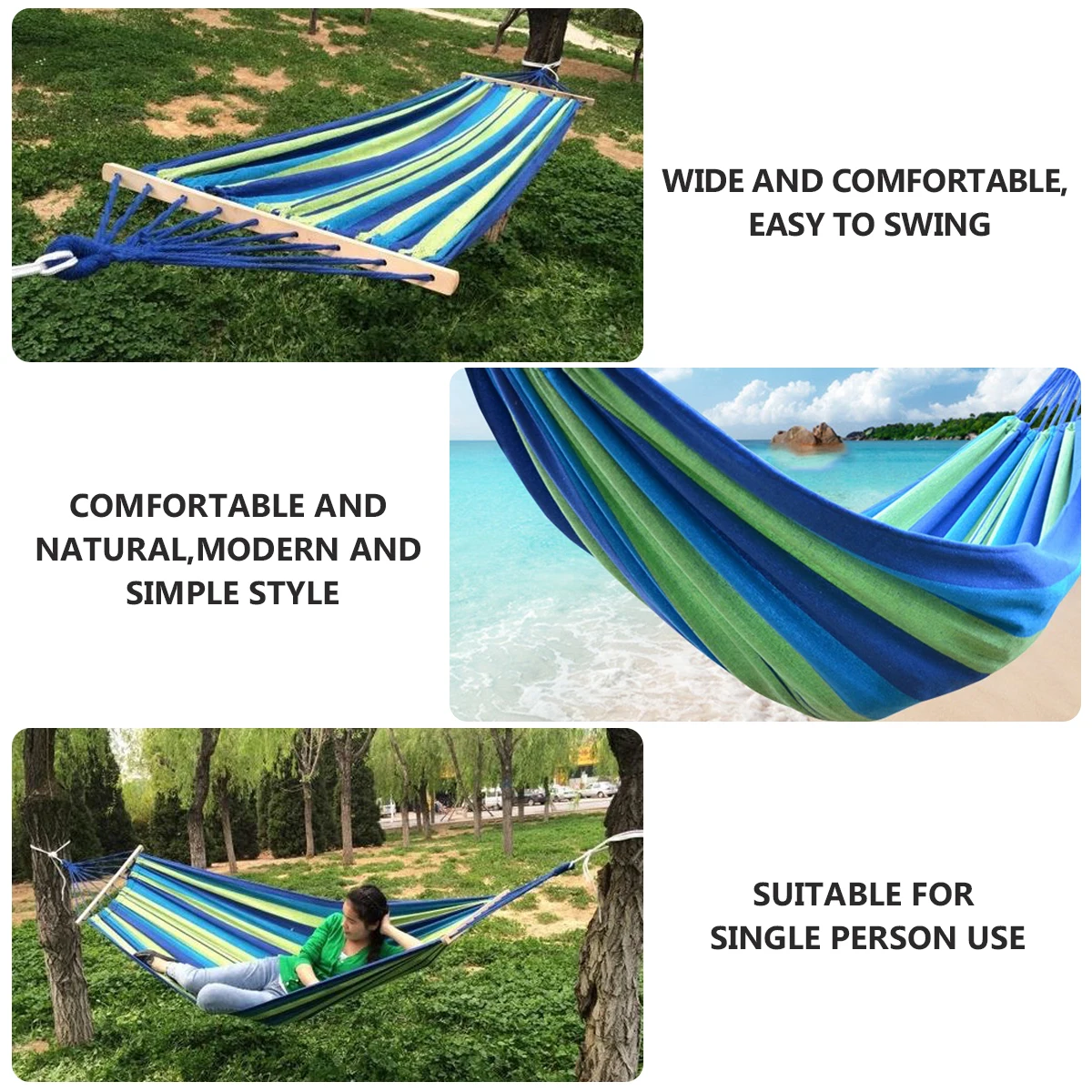 

Outdoor Hammock Relaxing Canvas Garden The Swing Multi-functional Travel Premium Material
