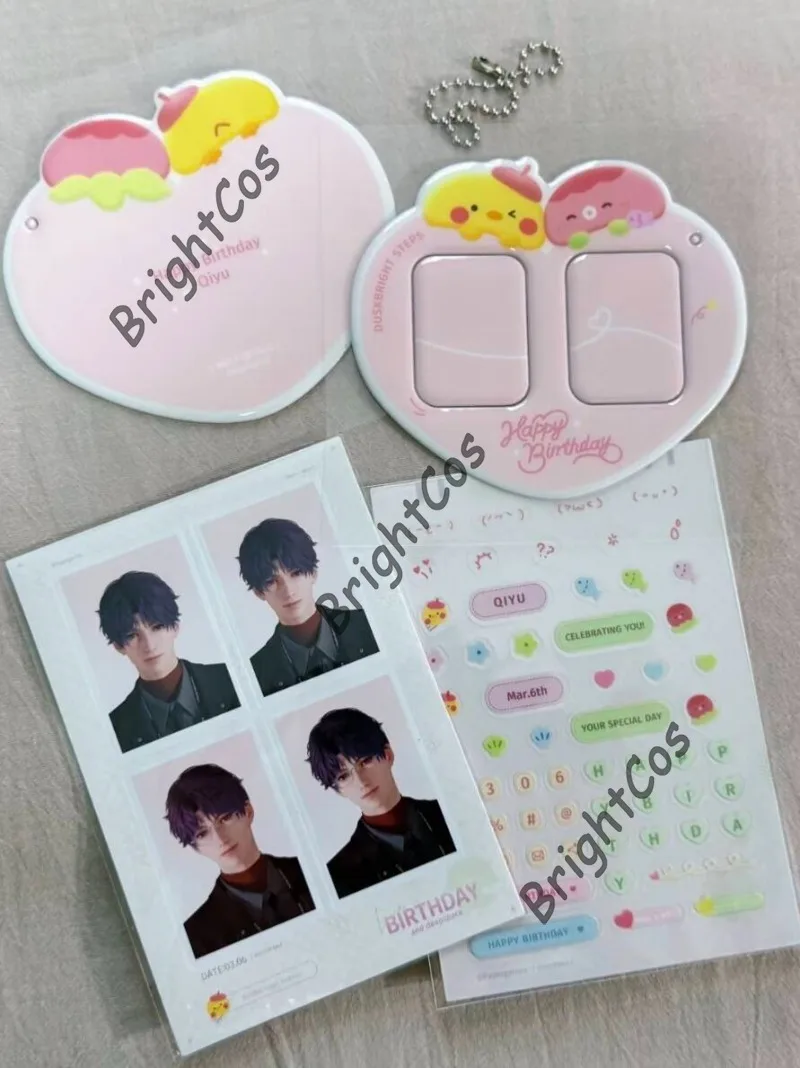 [offical Merch] New Game Love and Deepspace Rafayel 2026 Birthday Duskbright Steps Acrylic Standee Chibi Badge Sticker Set Card - view 6