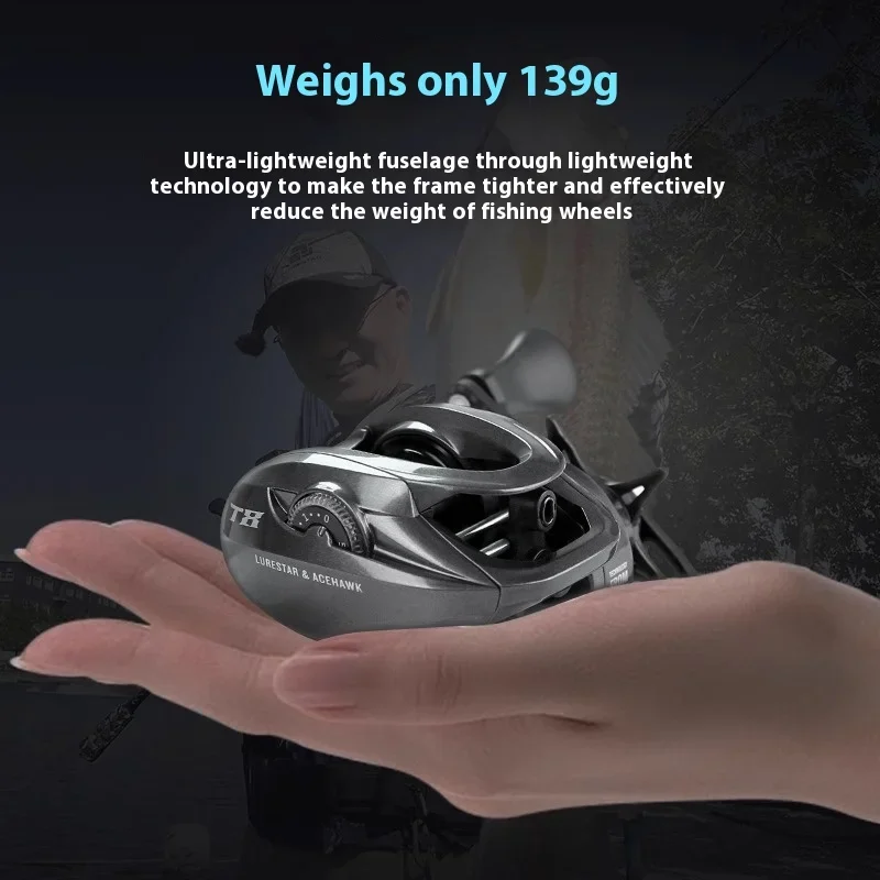Carrete baitcasting PD T8 7,2 DC – Freno electromagnético ultraligero - imagen 5