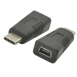 Adaptador tipo C macho a MINI USB hembra, USB C a MICRO USB hembra, carga de datos