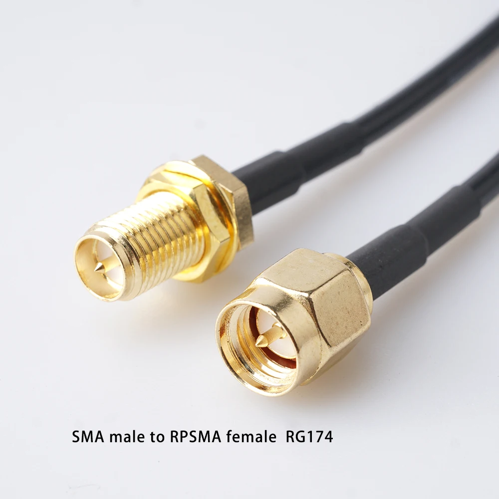 RG316 RG174 SMA Male to SMA Female RPSMA Connector Nut Bulkhead Extension Coax Jumper Pigtail Cable For WIFI 3G 4G GSM Antenna
