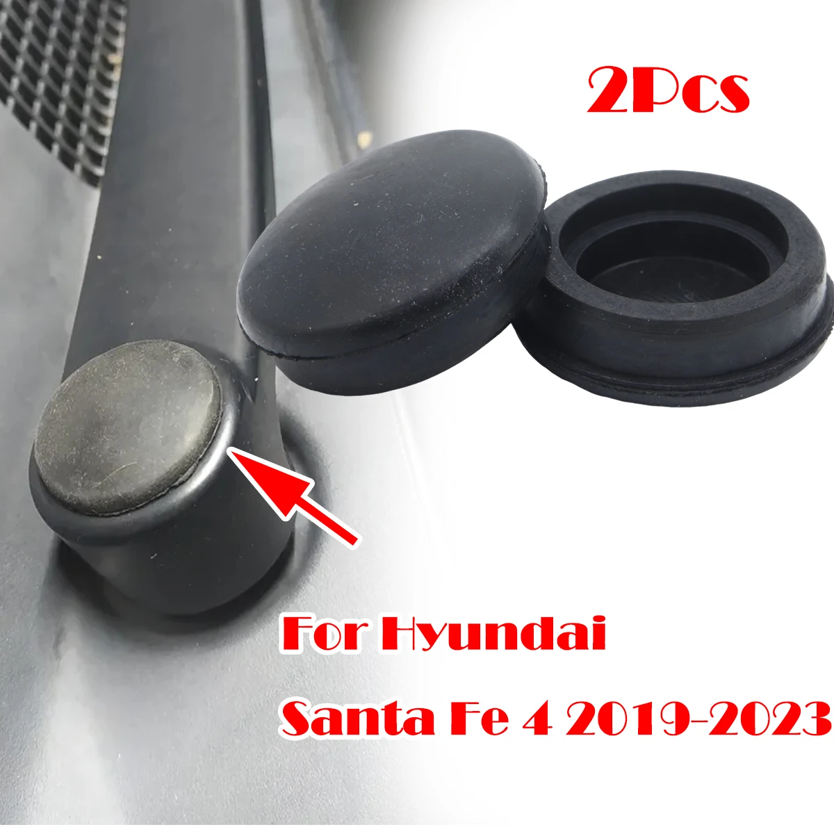 2/4 قطعة لشركة هيونداي سانتا في 4 2019-2023 الجبهة الزجاج الأمامي نافذة ممسحة شفرة الذراع الروك الترباس غطاء تغليف مطاطي استبدال أجزاء