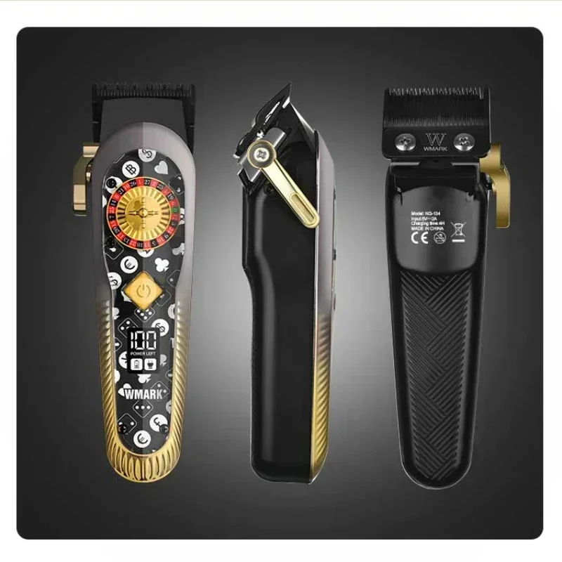 2024 New Wmark-cortadora de pelo ng-134 para hombre, mรกquina profesional de alta velocidad, recargable tipo C, con soporte de carga
