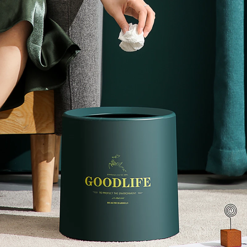 Green Plastic Kitchen Bathroom Trash Can Bedroom Cute Garbage Trash Can Cubos De Basura Cocina Reciclar Garbage Bin