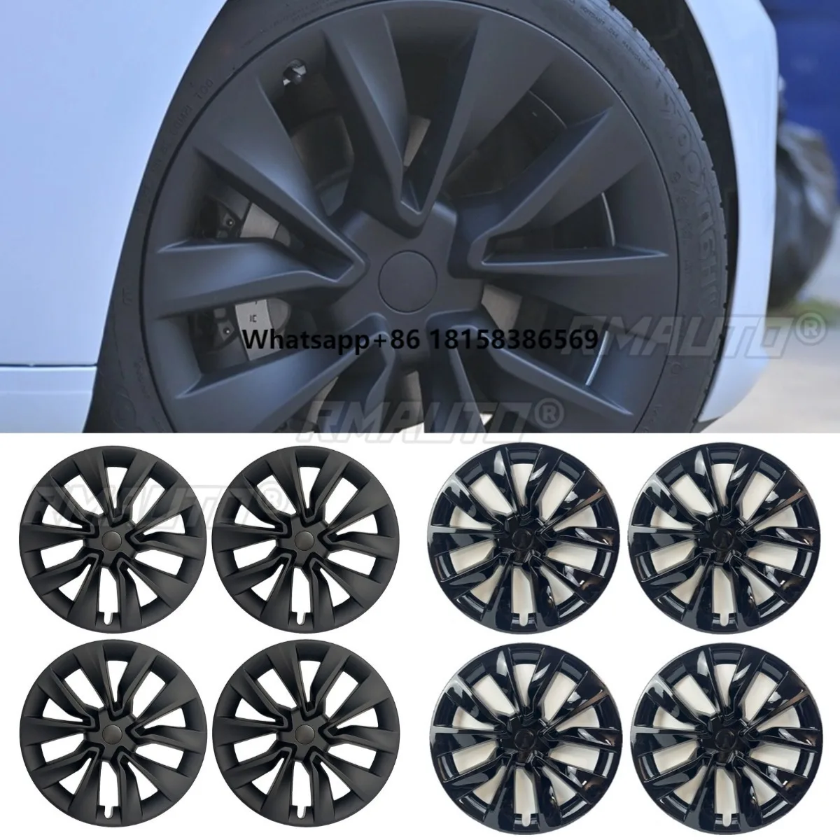 

19inch Hub Cap For Model 3 2024-2025 Body Kit Wheel Cap Automobile Tire Wheel Hubcap Cover Modification Part