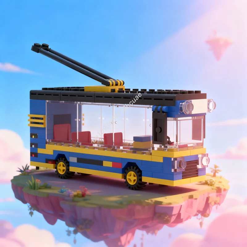 

122pcs MOC Town Classic SYSTEM Trolleybus Model Building Blocks Construction Christmas Gift Idea Education Toy Brick Kids