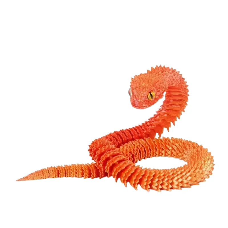 30CM Neue 3D-Gedruckte Realistische Schlangenfigur mit Beweglichen Gelenken, Fidget-Spielzeug, Simuliertes Schreibtisch-Ornament, Tiermodell-Geschenk
