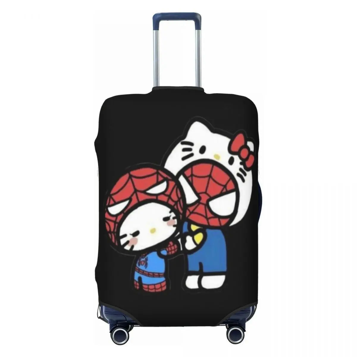 

Custom Hellos Anime Kittys Spider Man Suitcase Cover Washable Luggage Covers Protector for 18-32 inch