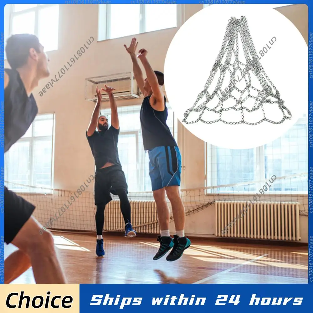 

Durable Basketball Target Net Rustproof Galvanized Iron Heavy Duty Basketball Net Replacement Metal Chain Basketball Net
