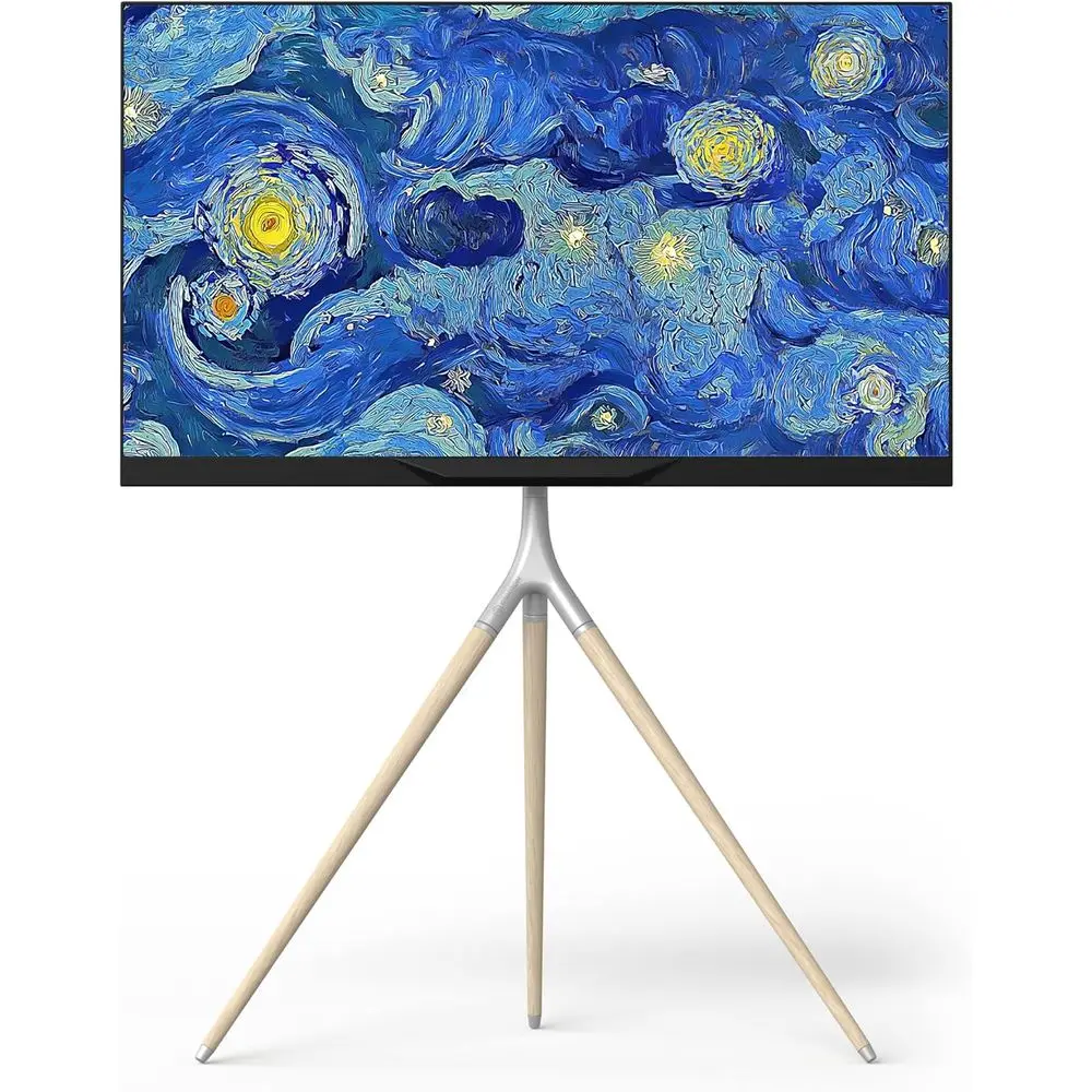 

Поворотная подставка для телевизора с регулируемой высотой для экранов диагональю 32–65 дюймов до 77 фунтов, угловое напольное крепление с VESA 400x400, современный дизайн Be