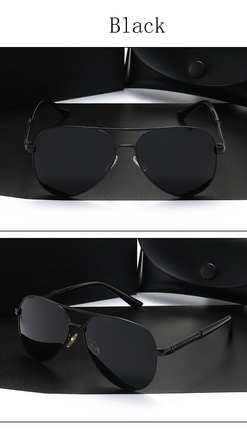 Polarisierte Herren-Sonnenbrille, Flieger-Sonnenbrille für Männer und Frauen, Metallrahmen-Brille für Reisen, Surfen, Fahren, Angeln, UV400 – Detail 6
