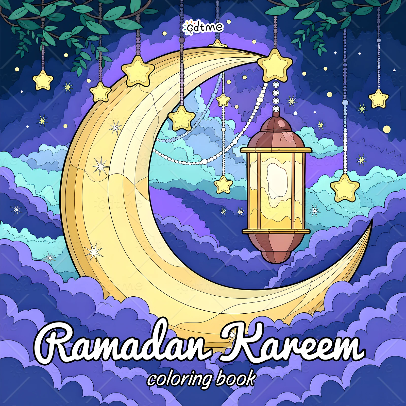 

Ramadan Coloring Books Gold Moon Fillers DIY Painting Drawing Book Children's Gift Graffiti Book for Party Supplies