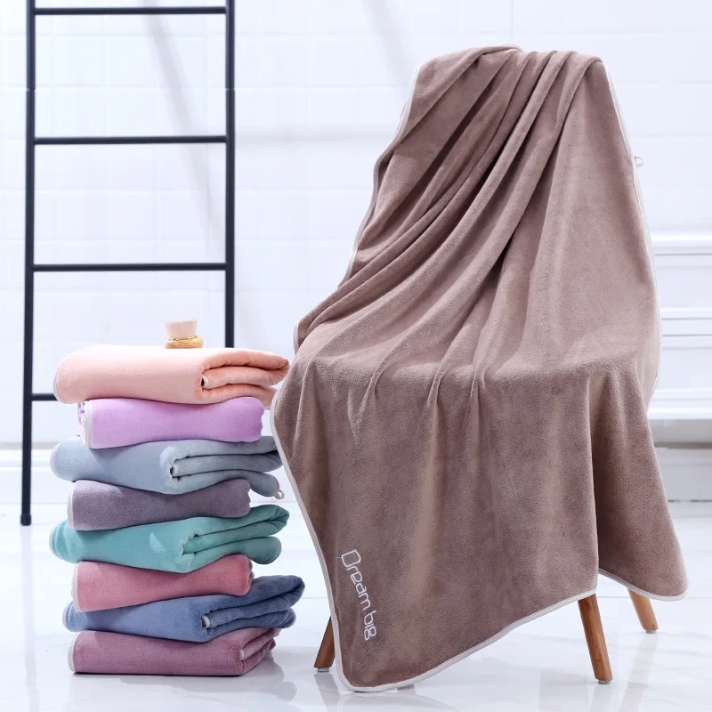 

Drop Shipping Bath Towels Polyester 70*140cm Bathroom Sport Household Beach For Adult Large Towel