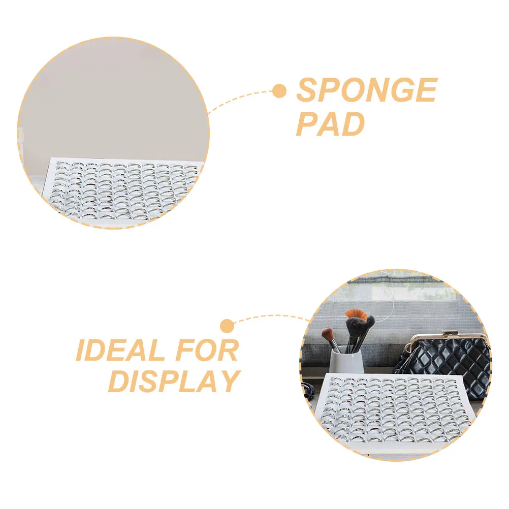 

4 Pcs Jewelry Case Insert Sponge Pad Black White for Ring Earring Portable Holder Display Tray Storage Organizer