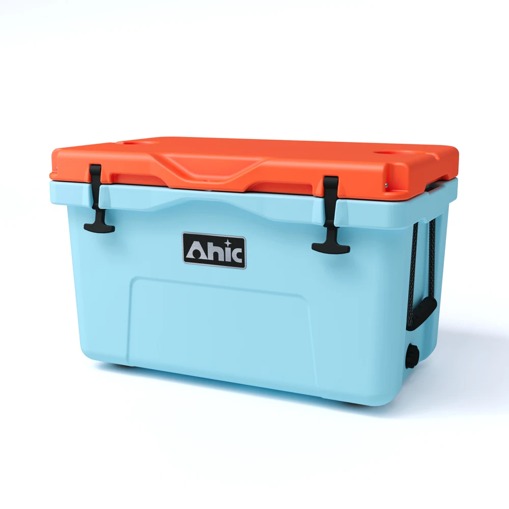 45L Heavy Duty LLDPE Material Cargo Box Hard Ice Cooler Chest for Food Storage Outdoor Camping Fishing Travel Large Ice Box