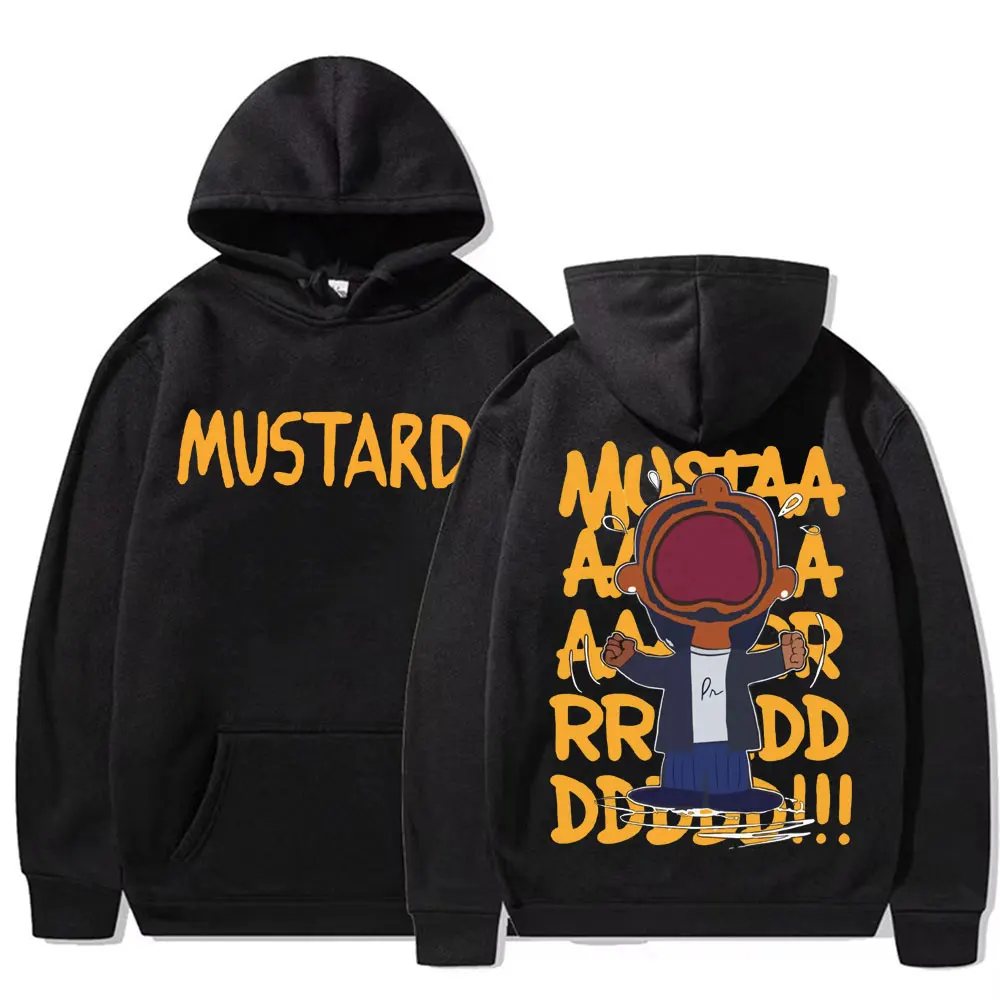 Vintage Kendrick Lamar Mustard Album Meme Hoodies Men Women Gothic Hip Hop Funny Gift Hoodie Casual Fashion Aesthetic Sweatshirt