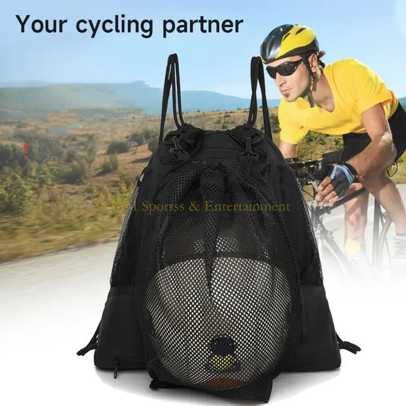 31BE Basketball Gym Sports Poldable Sackpack Soccer Soccer Sacs Sacs Boy Girl Drawstring à avec sacs en mailles