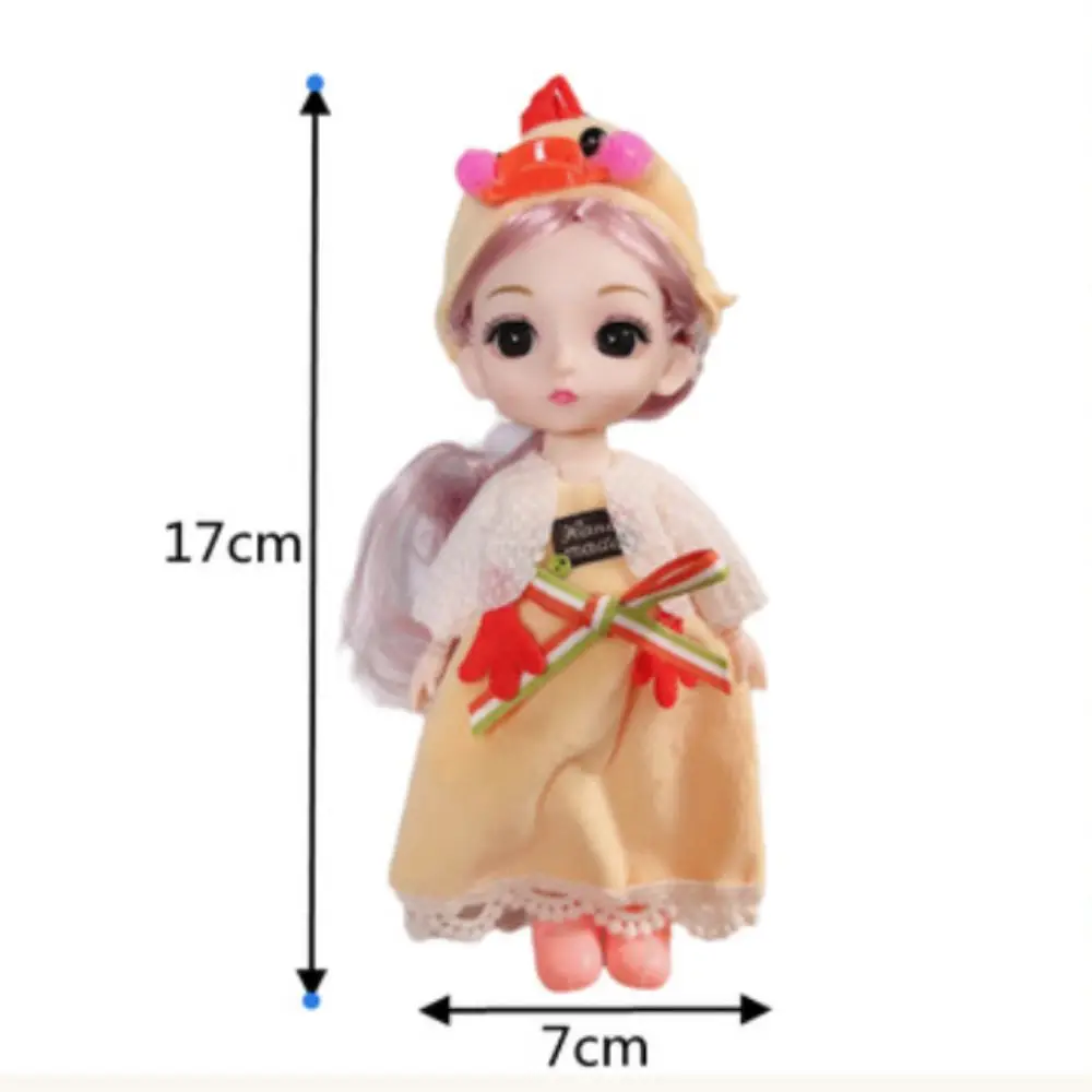 LLavero de niña Babi de varios estilos, ojos atractivos con pelo, colgante de niña Babi totalmente vestida, dijes coloridos para bolso de niña Babi de princesa