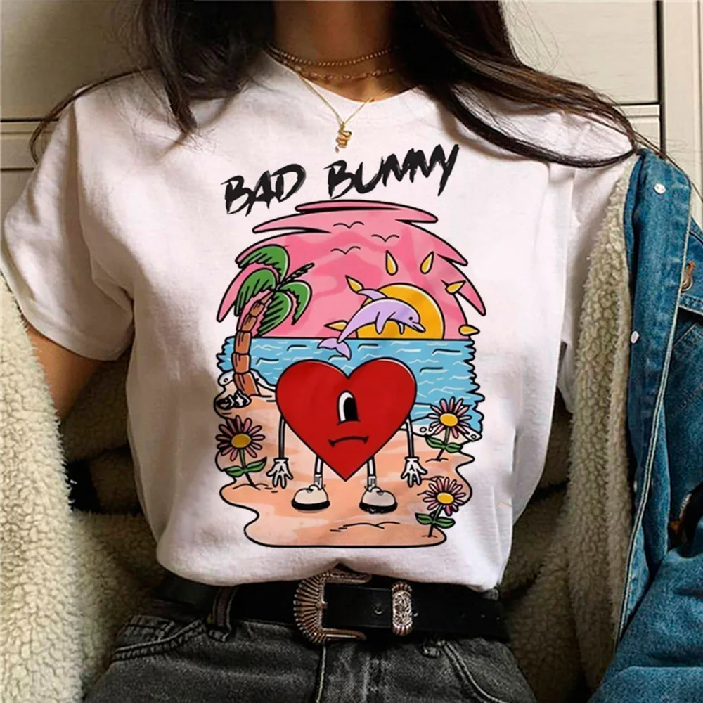 Bad Bunny t-shirts women designer t shirt female designer anime comic clothes