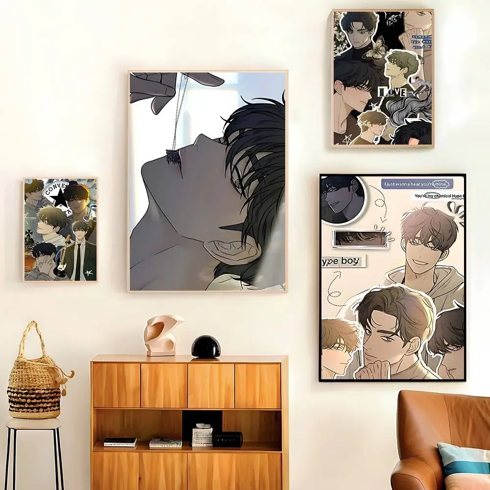 O-Ooperation T-True Love Eunhyeok ملصق بدون مؤطرة ملصق كرافت نادي بار ورق عتيق ملصق جدار الفن اللوحة غرفة نوم دراسة S