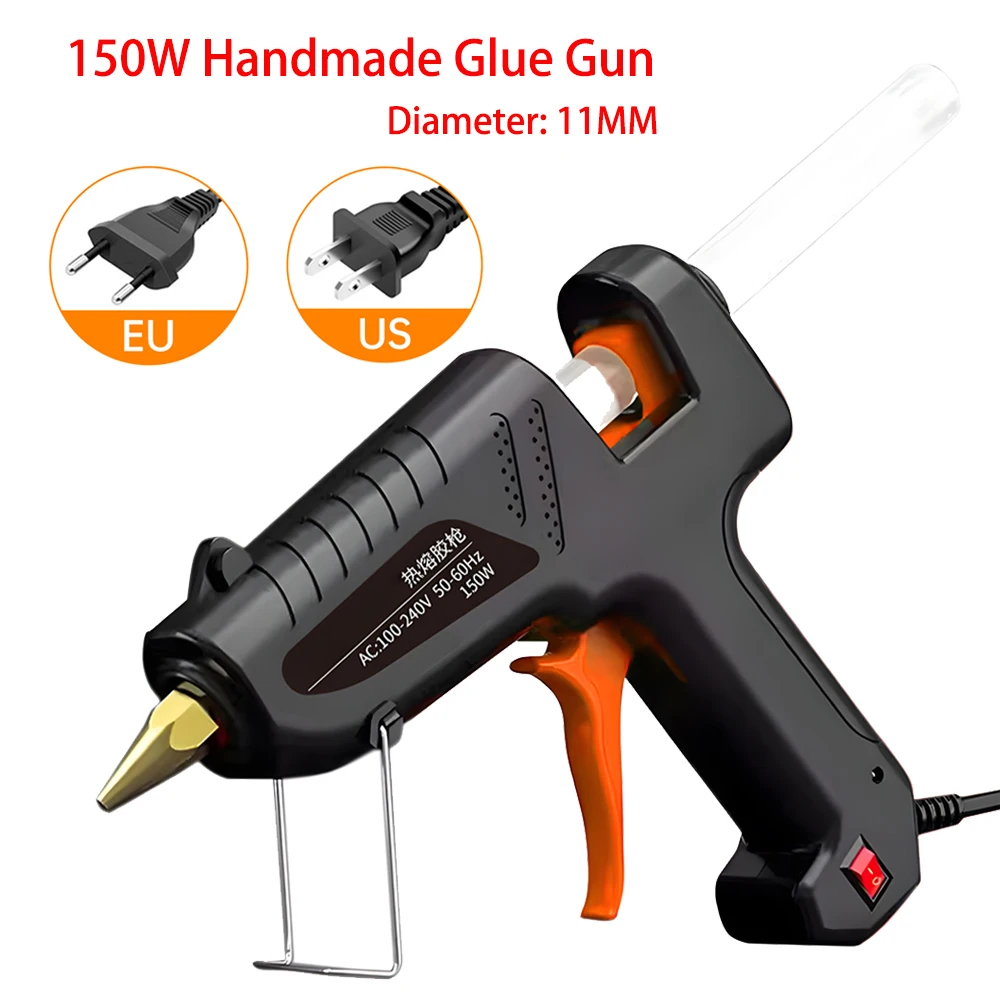 

110V/220V Hot Melt Glue Gun with Switch for 11mm Glue Stick Indusrial Adhesive Hot Gun Electric Heat Temperature Gun Repair Tool