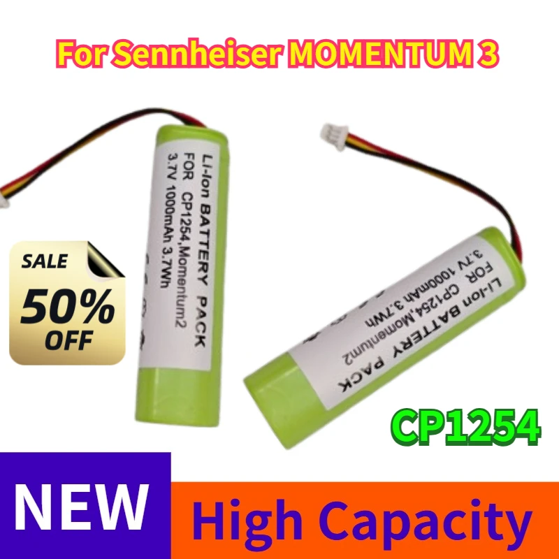 

3.7V 1000mAh True Wireless Bluetooth Earbuds Woodie 3rd Generation Battery CP1254 for Sennheiser MOMENTUM 3