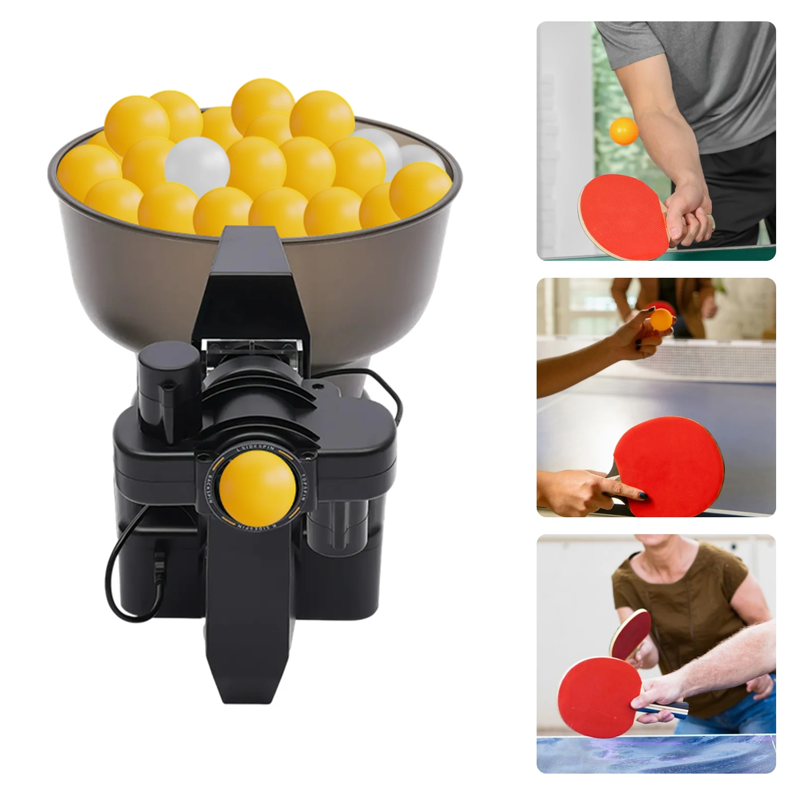 

Table Tennis Robot Professional Ping Pong Ball Machine Adjustable Speed Automatic Table Tennis Machine for Training Solo