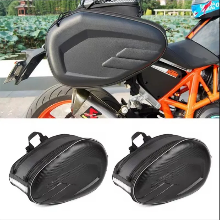 

36L-58L Universal Motorcycle Saddlebags with Helmet Holder - Durable Side Pouch & Pannier Bags for Secure Travel Storage & Acces