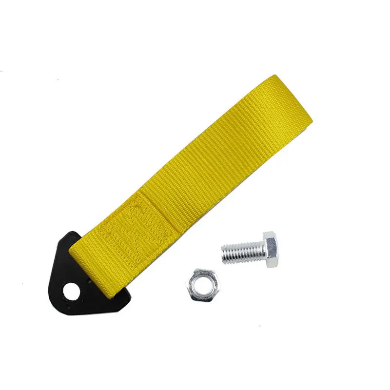 Car Front Bumper Tow Strap Fashion Towing Rope, Colorful Drag Racing Style Decoration Strap 2 PCS