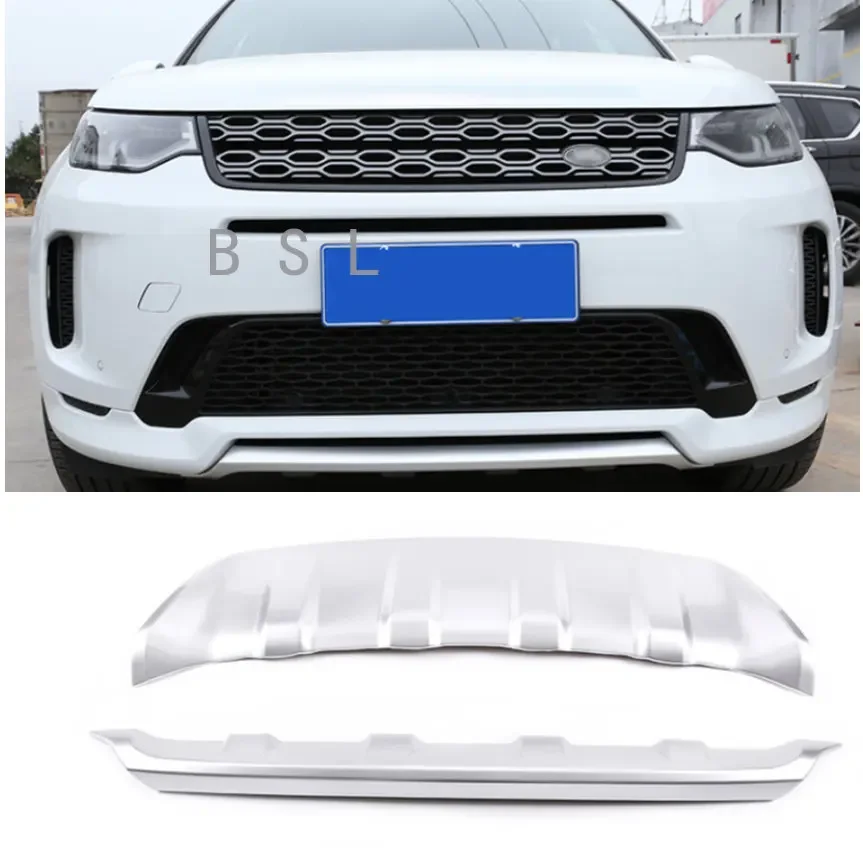 Front Rear Bumper Skid Plate Trim Cover Protector Piano Black Fit for Land Rover Discovery Sport 2019 2020 Car Exterior Molding