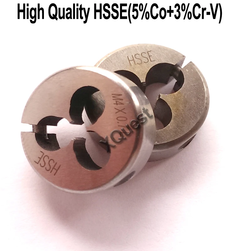 XQuest HSSE Left Hand Round Split Die M2 M2.5 M3 M3.5 M4 M4.5 LH Adjustable dies M5 M6 M7 M8 M9 M10 M12 M14 for stainless steel