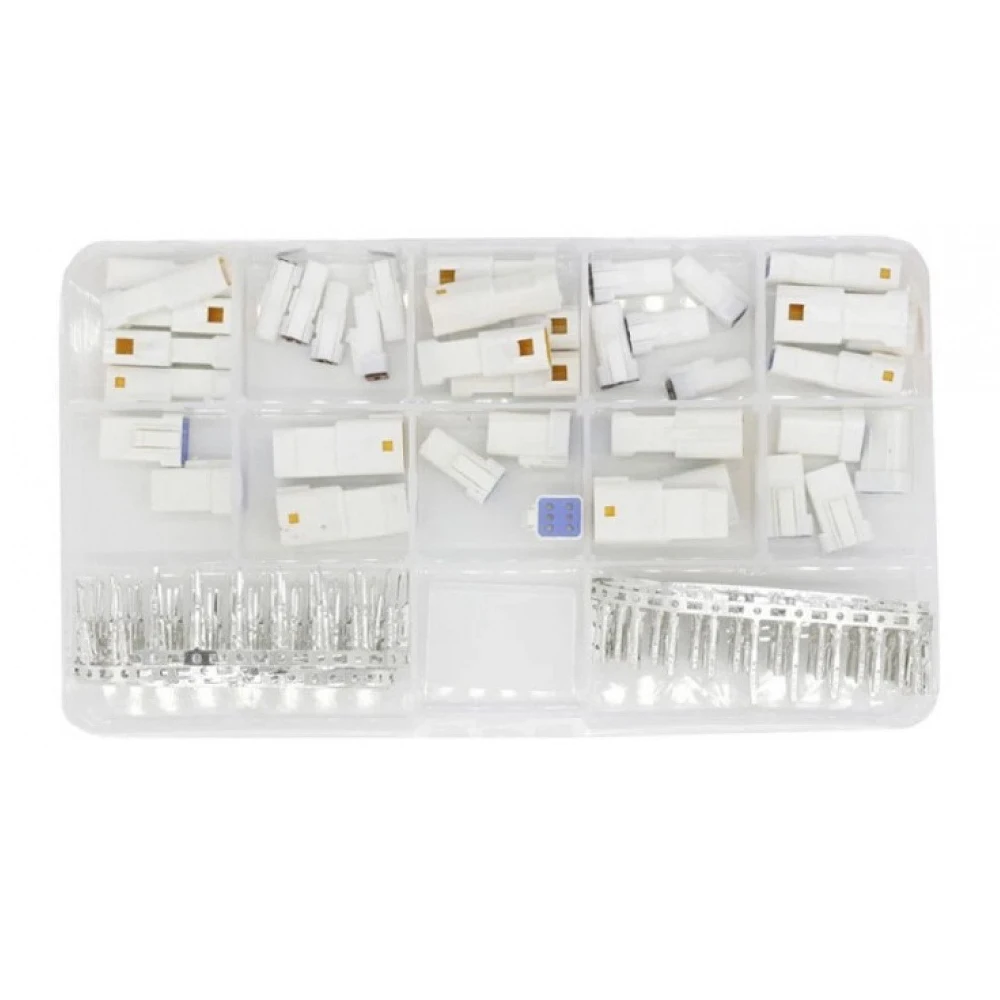 188PCS/19 Sets JST Series Connectors 2/3/4/6/8 Pin Waterproof Connectors Male Female JST Terminal 02T 03R 04R 06R Connector