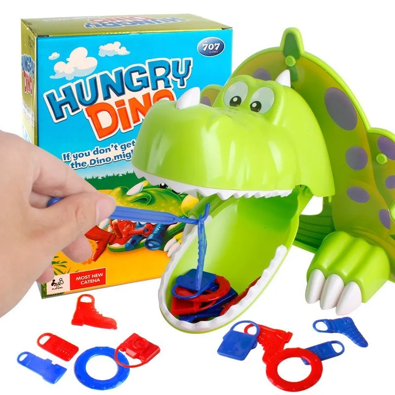 Hungry Dinosaur Feeding Game Quick Reaction Biting Dino Toy for Kids Family Party Interactive Board Game Educational 3+ Gift