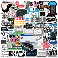 50pcs Funny Cartoon Software Engineer Stickers IT Programming Decals For Laptop Water Bottle Phone Geek Waterproof Graffiti