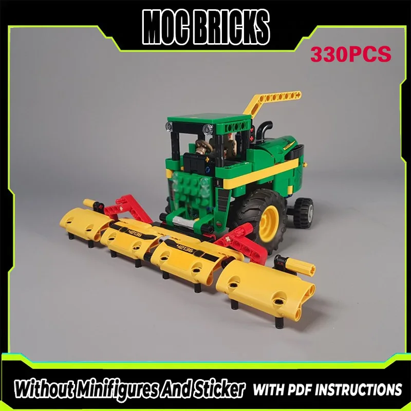 

City Car Model MOC Building Bricks Classic Forage Harvester Modular Technology Gifts Holiday Assemble Children Toys Suit