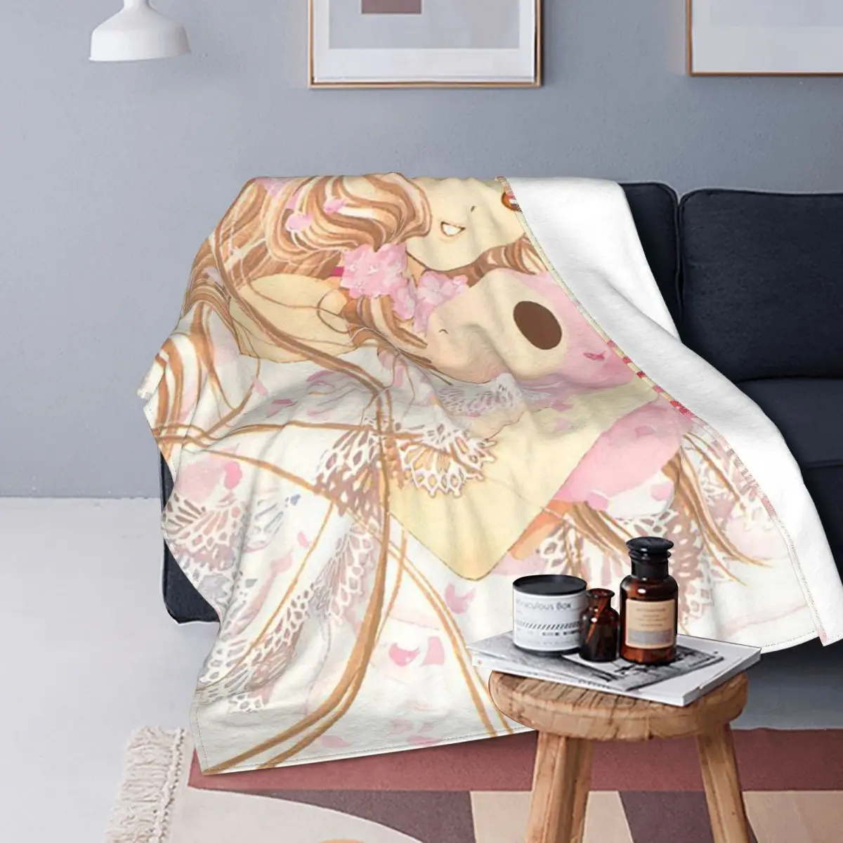 

Chi Chobit Anime Plaid Blanket Sofa Cover Fleece Print Beautiful Doll Thin Throw Blanket for Sofa Office Bedspreads