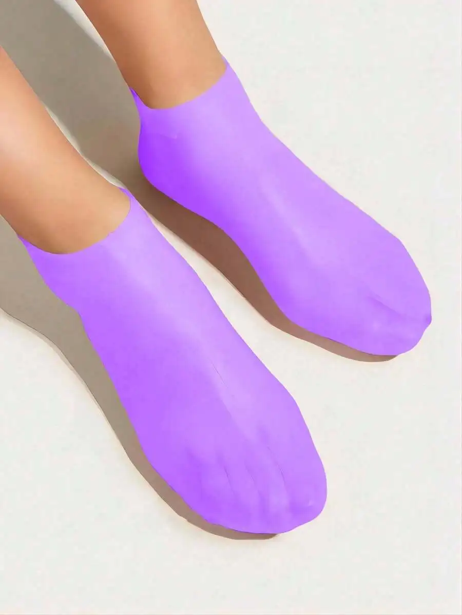 1 Pair Silicone Moisturizing Foot Socks, Effective Foot Care, Prevent Cracked Heels, Remove Dead Skin, Elastic Foot Socks, All-Day Moisture Locking, Prevent Dryness, Odorless, Easy To Wear And Remove, Soft And Comfortable Material. view 2