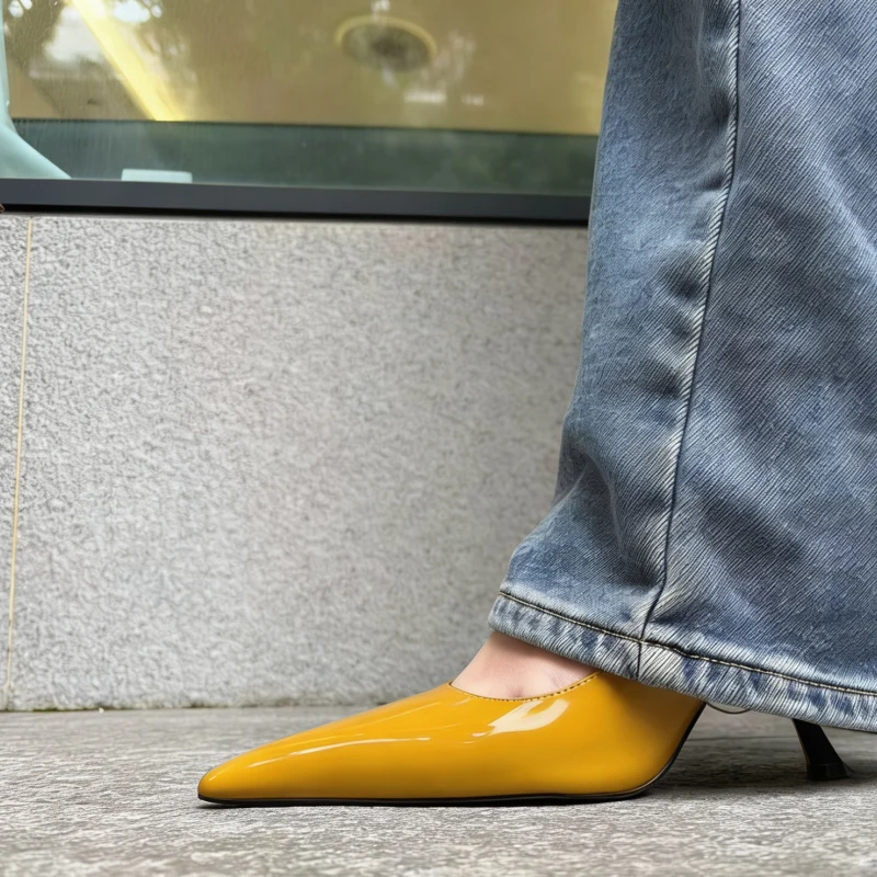 Women's Real Leather Pointed Toe High Heel Sandals