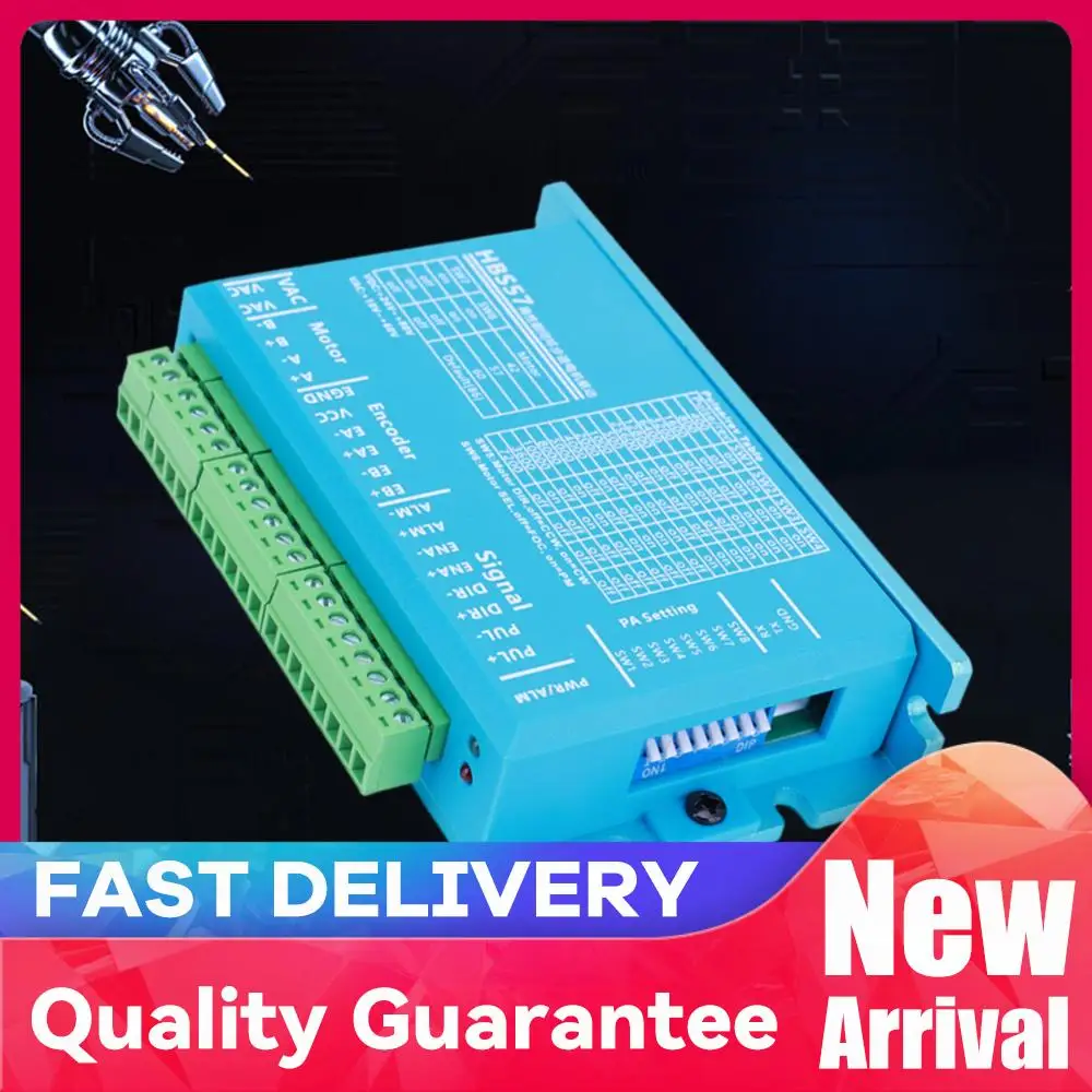 HBS57 Stepper Motor Driver 0-200kHz Stepper Motor Driver Controller AC20-80V/DC24-70V Encoder 1000 Lines for Nema23/Nema24 Motor