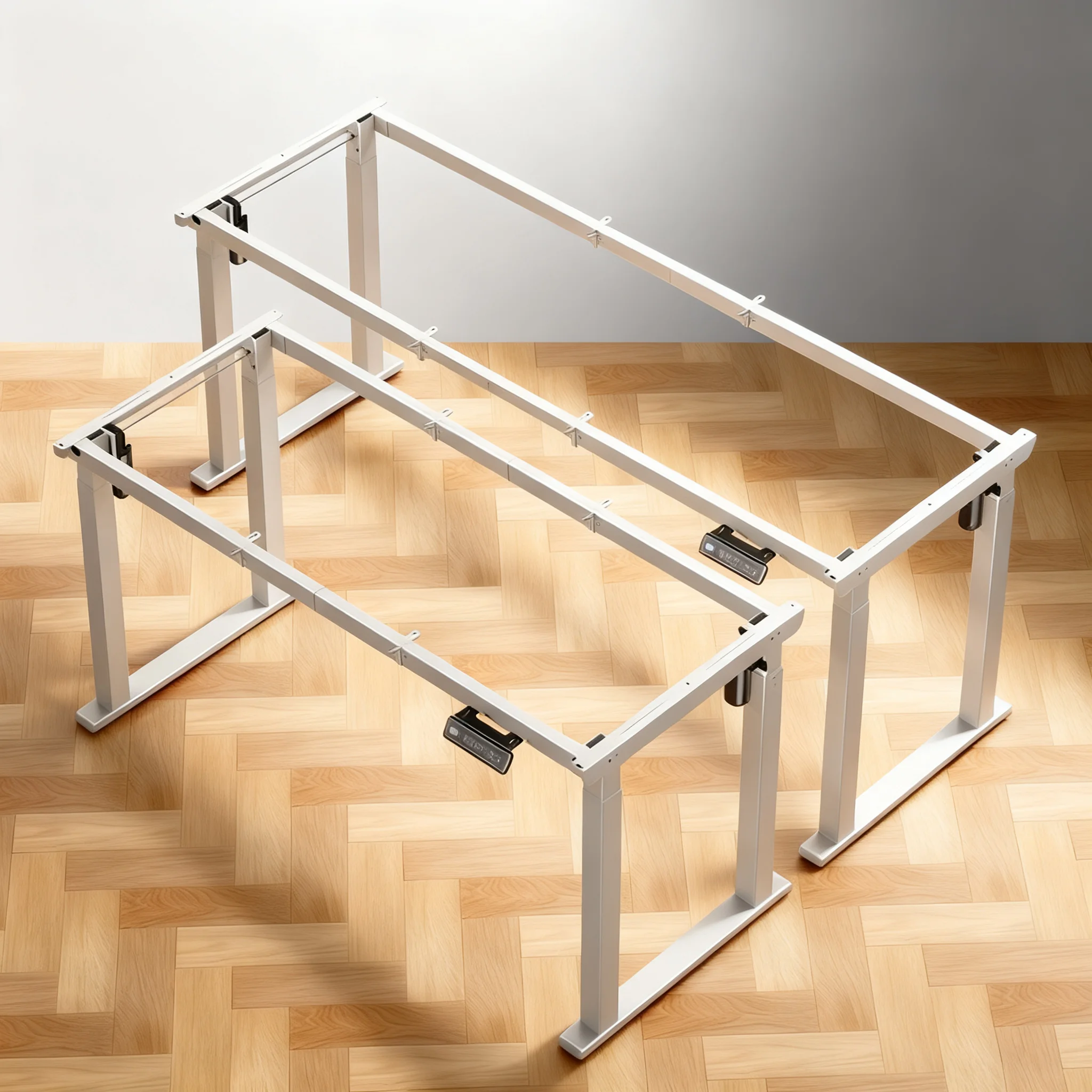 Dual Motor Electric Standing Desk Frame, Height Adjustable Smart Lifting Computer Desk Base for Home Office & Study Room