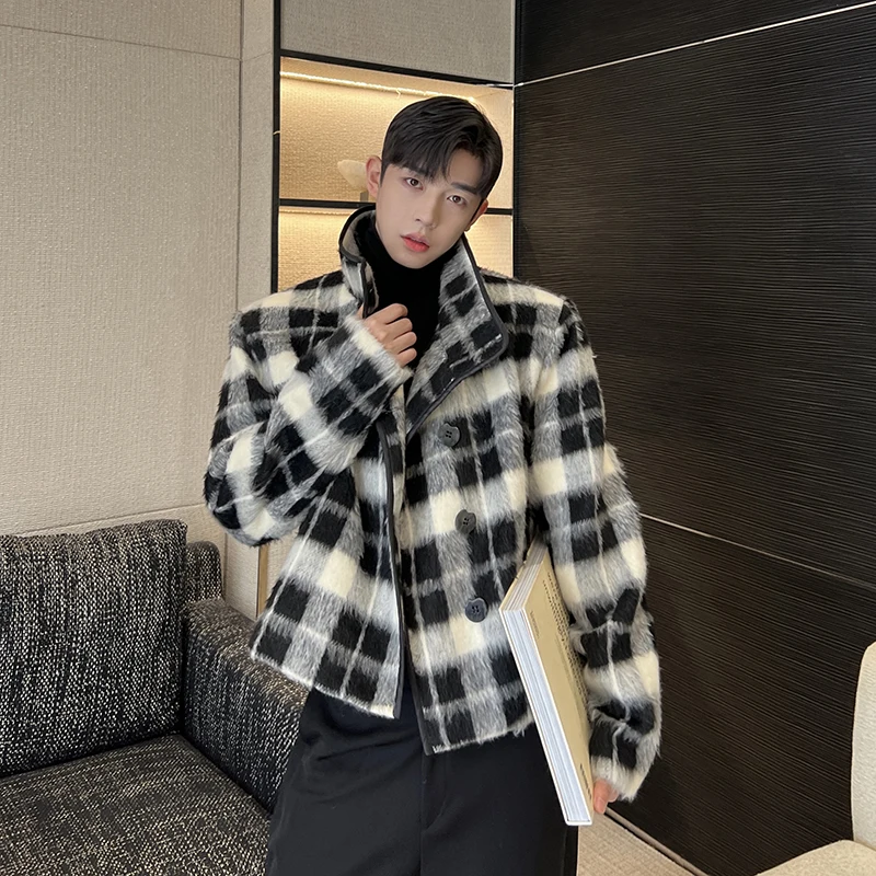 

Мужская зимняя шерстяная куртка премиум-класса в корейском спортивном стиле, молодежная модная верхняя одежда для весны и осени