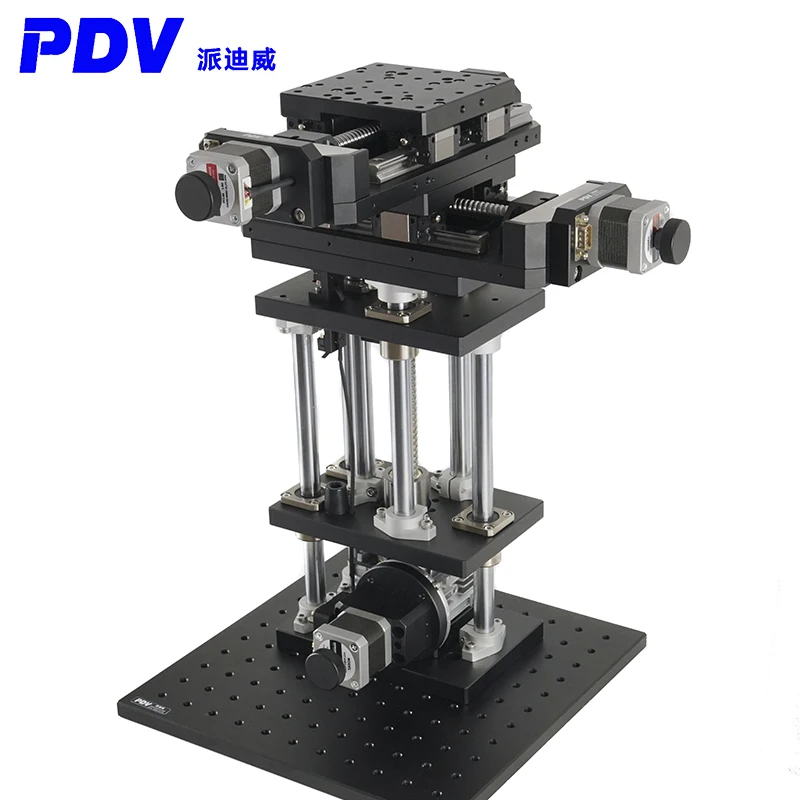 PT-GD140 (50XY)+GD403 Electric 3D Platform for Lifting and Translation, Featuring XYZ Three-Axis Displacement