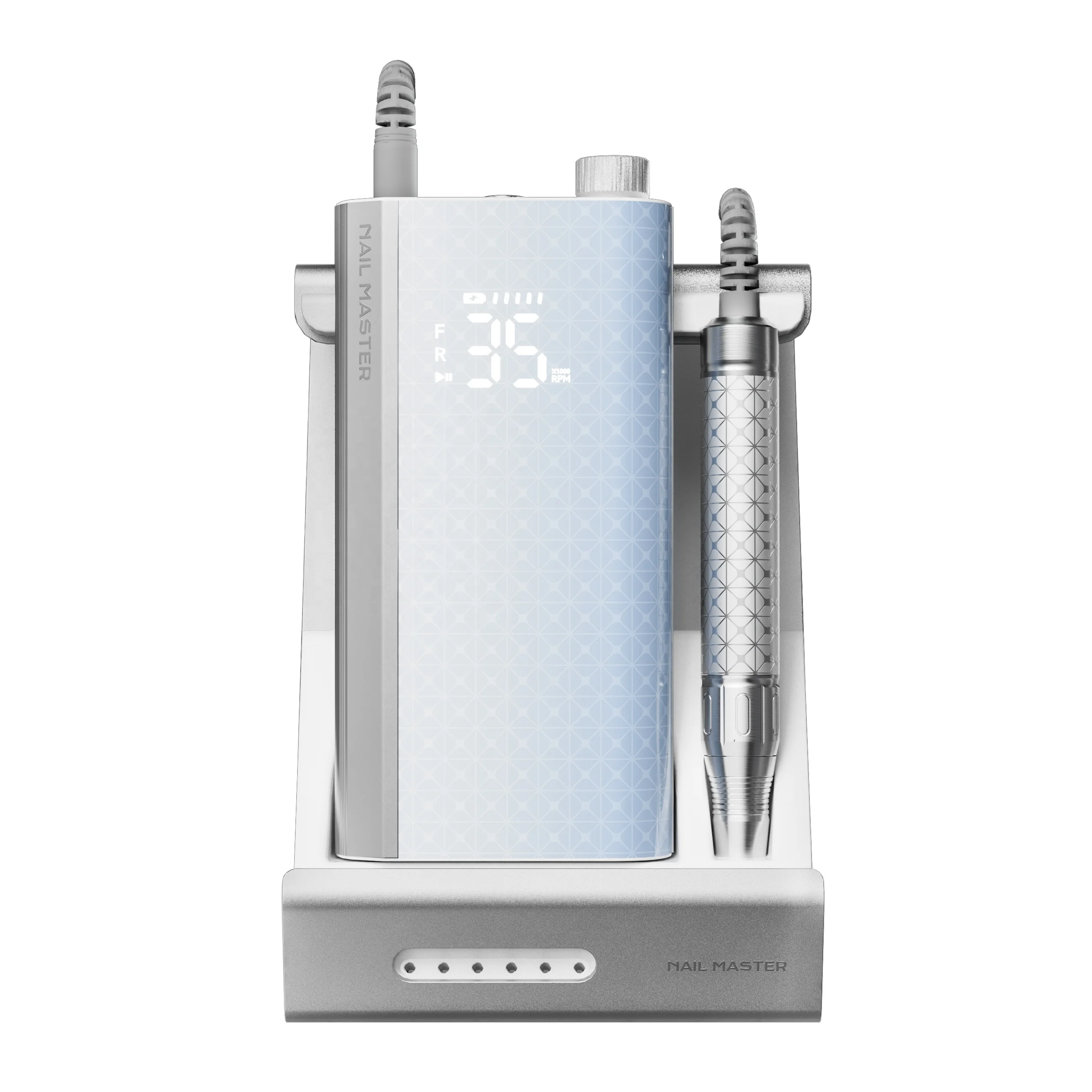 60W Brushless Micromotor Cordless Manicure Pedicure Polisher E-File Portable Cordless Nail Drill Machine for Professional Salon