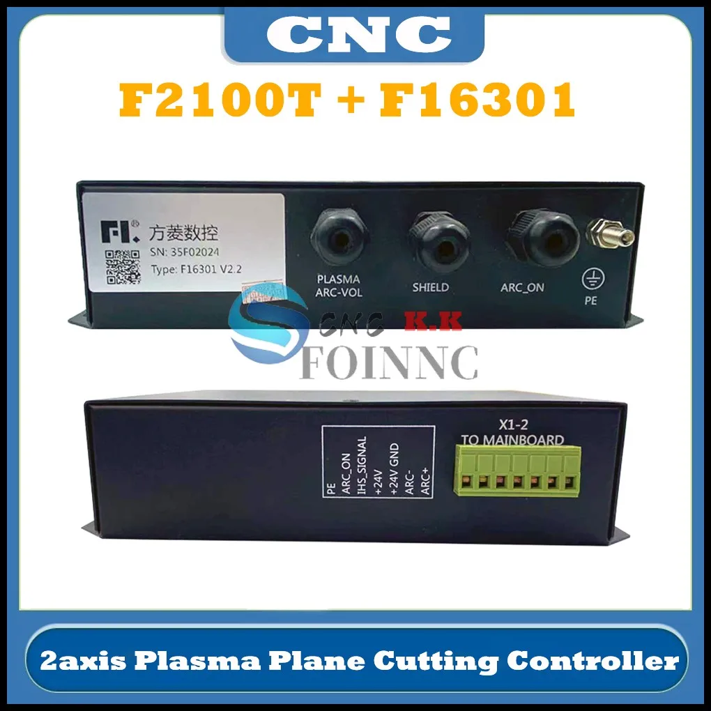 Controlador de corte plano de Plasma CNC Fang Ling F2100T, máquina de corte de llama de Plasma, sistema Cnc de 2 ejes + divisor de voltaje F16301, nuevo