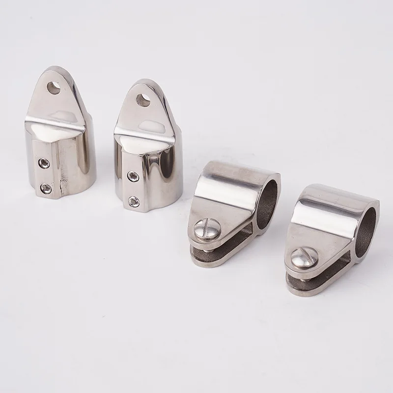 

22 мм 25 мм лодочный бимини верхний фитинг из нержавеющей стали 316, трубка для навеса, скользящая челюсть, втулка, труба, внешняя заглушка с проушиной, морское оборудование