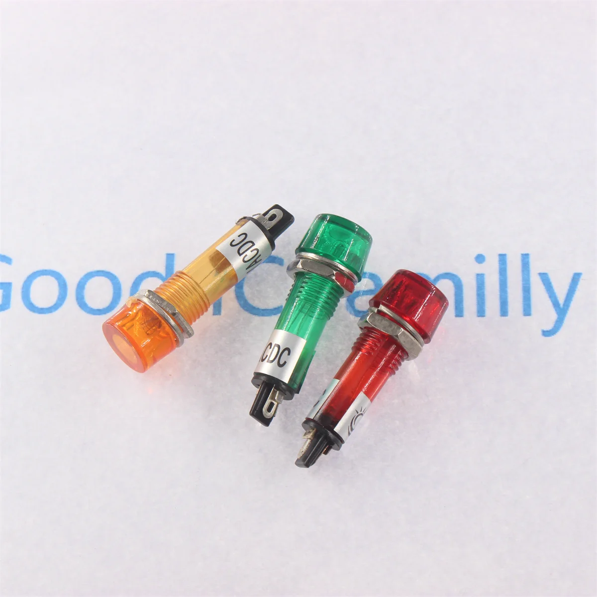 5PCS XD10-3 LED Hole10mm Metal Plastic Indicator Light Waterproof Signal Warning Light 12V 24V 220V Wireless Power Red Green,